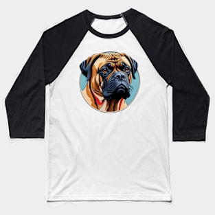 Bullmastiff Embroidered Patch Baseball T-Shirt